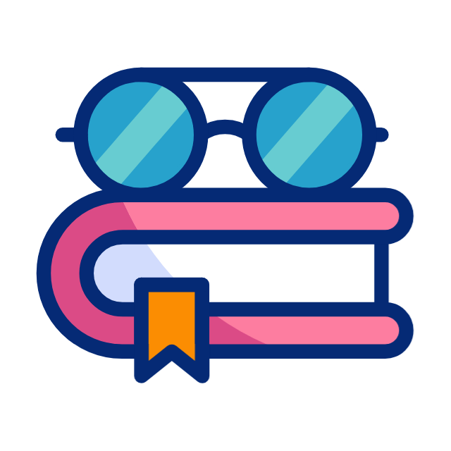 Pomarańczowa ikona okularów, które można założyć na nos, by lepiej widzieć wykonane projekty.